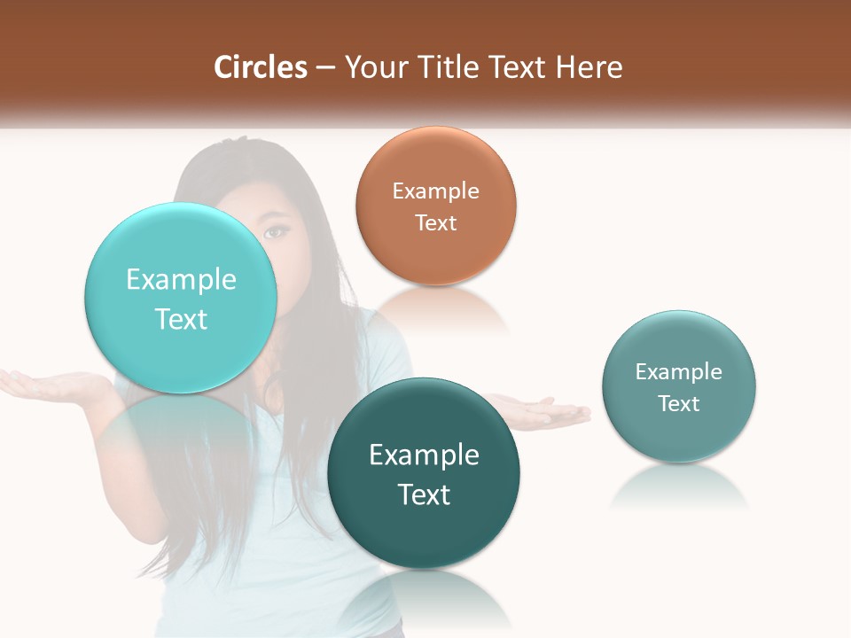 A Woman Is Holding Her Hands Out In Front Of Her PowerPoint Template