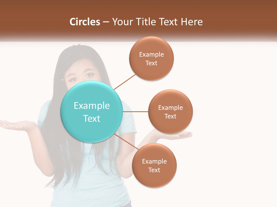 A Woman Is Holding Her Hands Out In Front Of Her PowerPoint Template