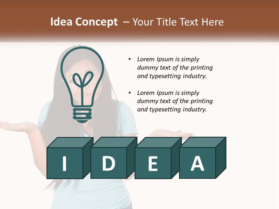 A Woman Is Holding Her Hands Out In Front Of Her PowerPoint Template