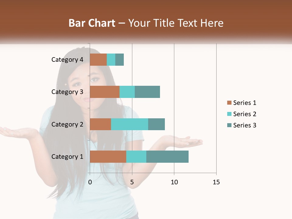 A Woman Is Holding Her Hands Out In Front Of Her PowerPoint Template