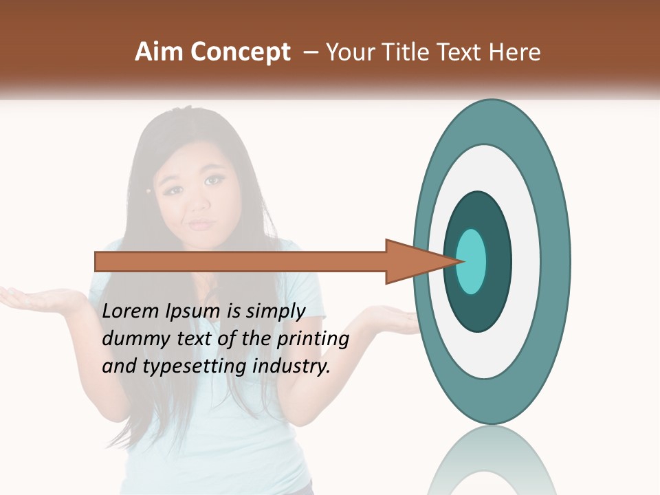 A Woman Is Holding Her Hands Out In Front Of Her PowerPoint Template