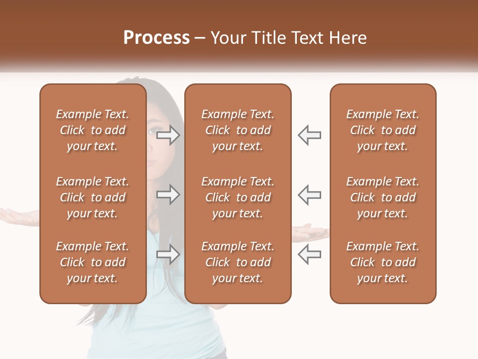 A Woman Is Holding Her Hands Out In Front Of Her PowerPoint Template