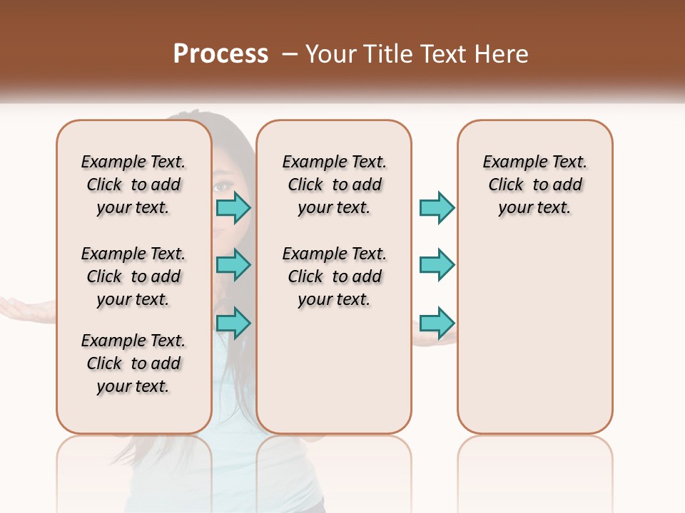 A Woman Is Holding Her Hands Out In Front Of Her PowerPoint Template
