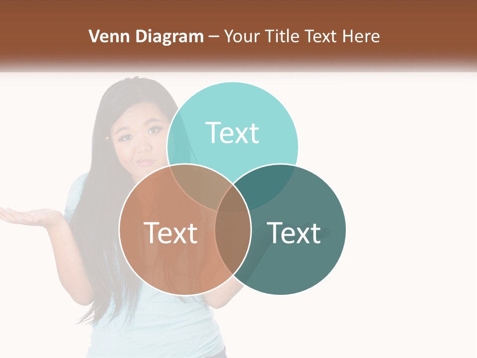 A Woman Is Holding Her Hands Out In Front Of Her PowerPoint Template