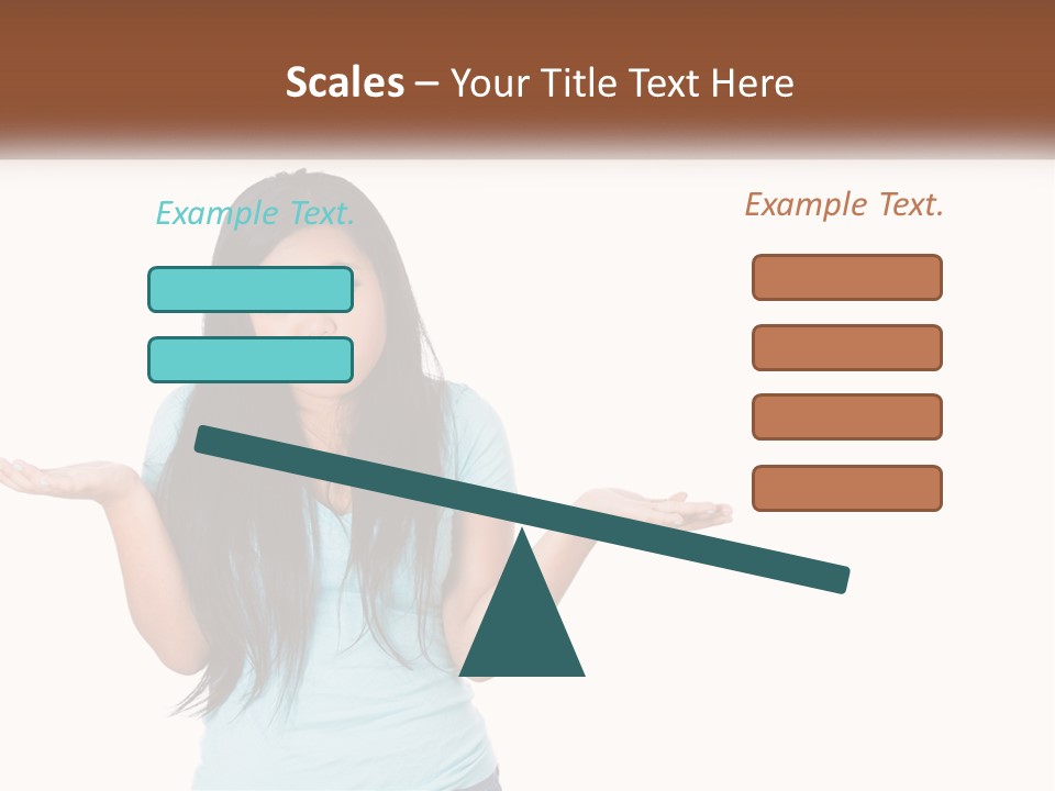 A Woman Is Holding Her Hands Out In Front Of Her PowerPoint Template