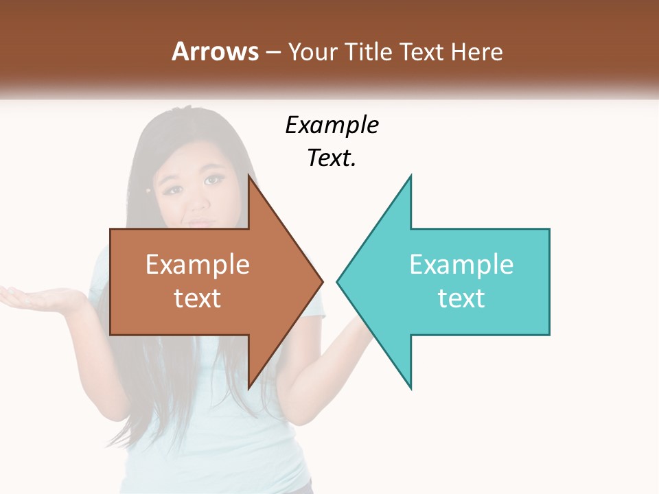 A Woman Is Holding Her Hands Out In Front Of Her PowerPoint Template