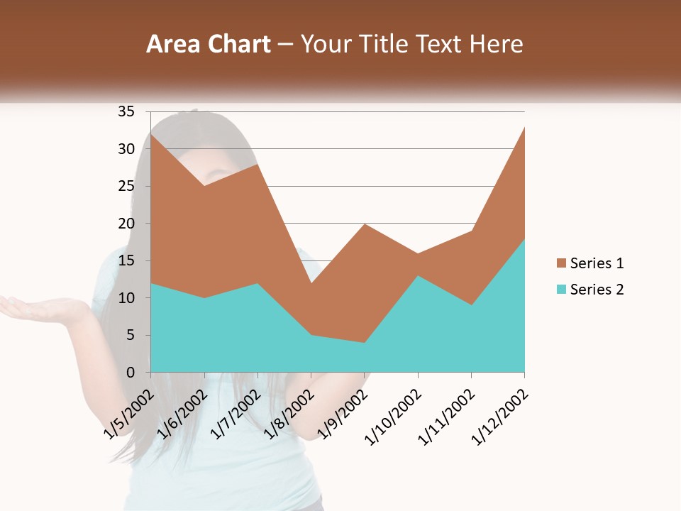 A Woman Is Holding Her Hands Out In Front Of Her PowerPoint Template