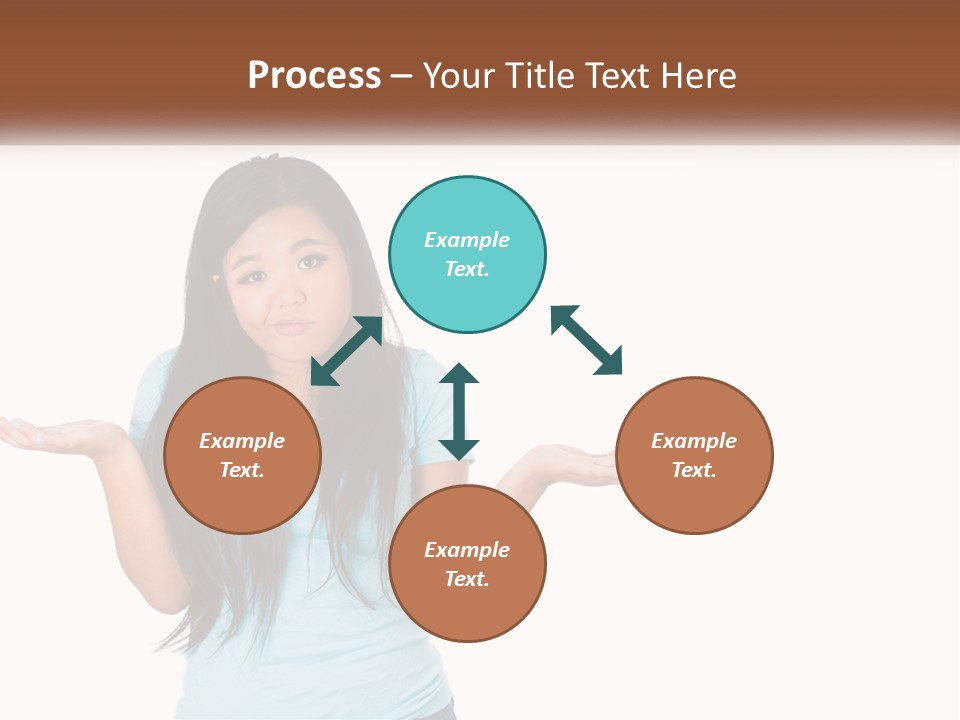 A Woman Is Holding Her Hands Out In Front Of Her PowerPoint Template