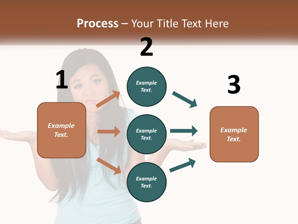 A Woman Is Holding Her Hands Out In Front Of Her PowerPoint Template