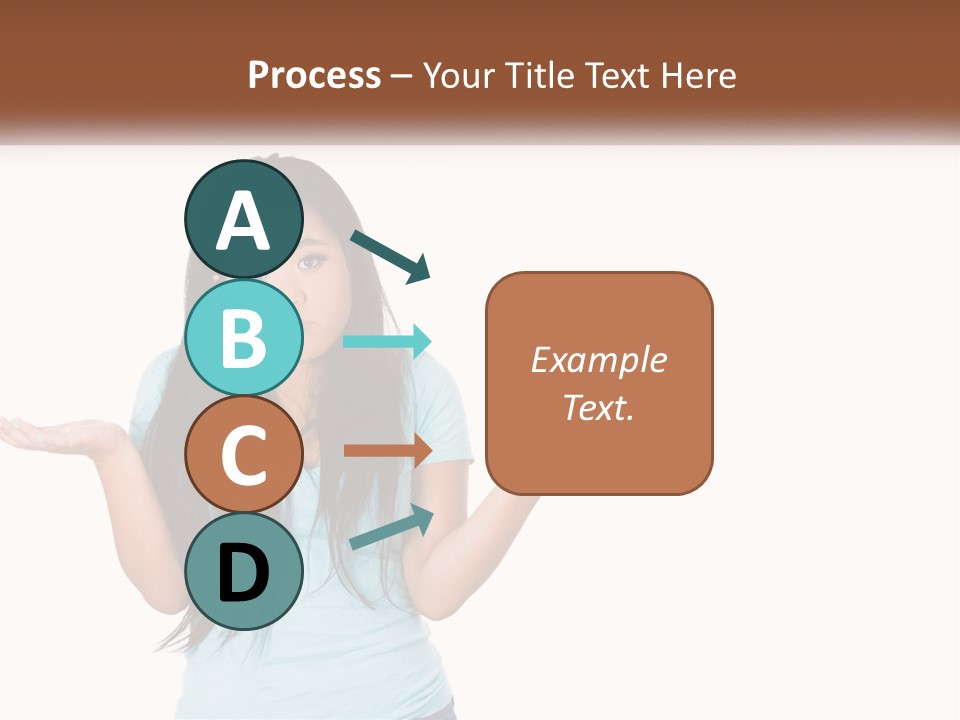 A Woman Is Holding Her Hands Out In Front Of Her PowerPoint Template