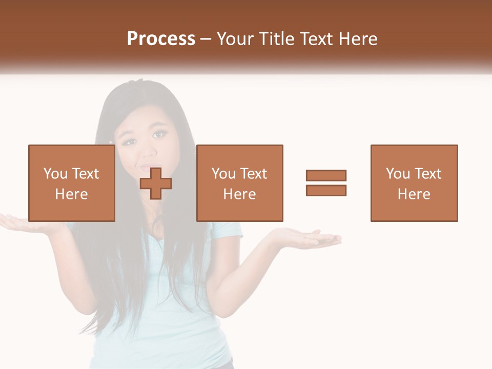 A Woman Is Holding Her Hands Out In Front Of Her PowerPoint Template