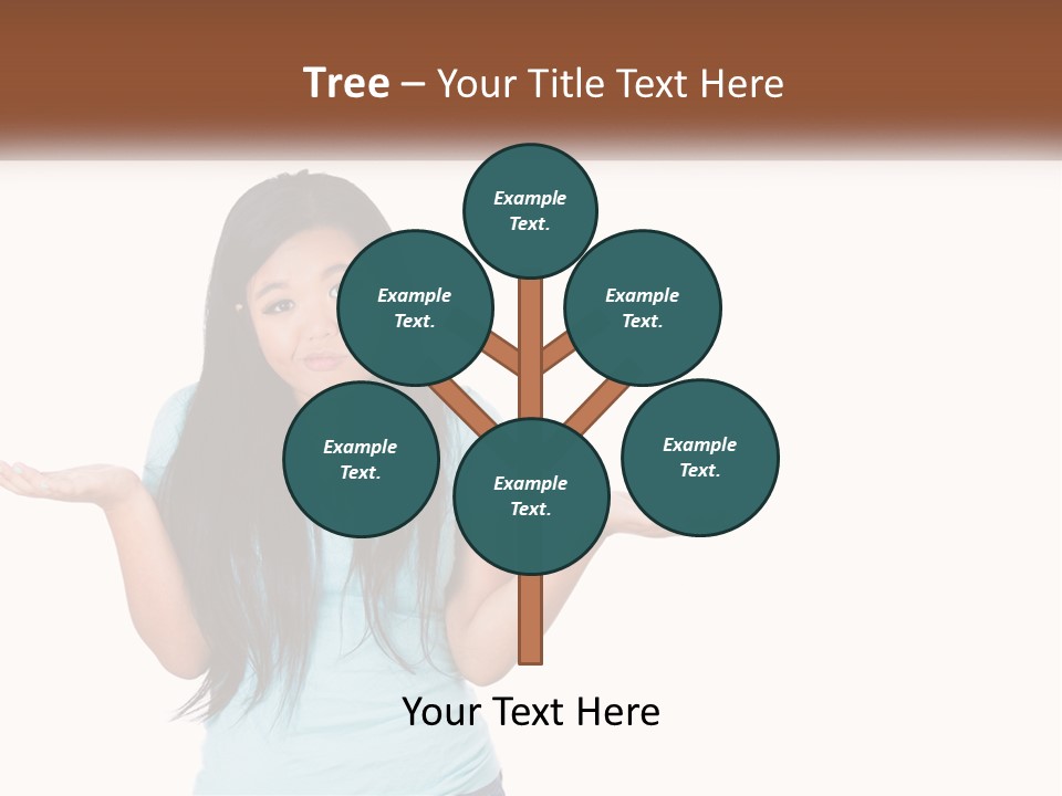 A Woman Is Holding Her Hands Out In Front Of Her PowerPoint Template