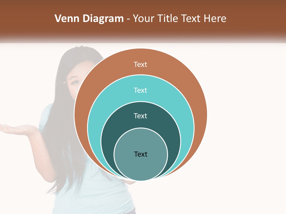 A Woman Is Holding Her Hands Out In Front Of Her PowerPoint Template