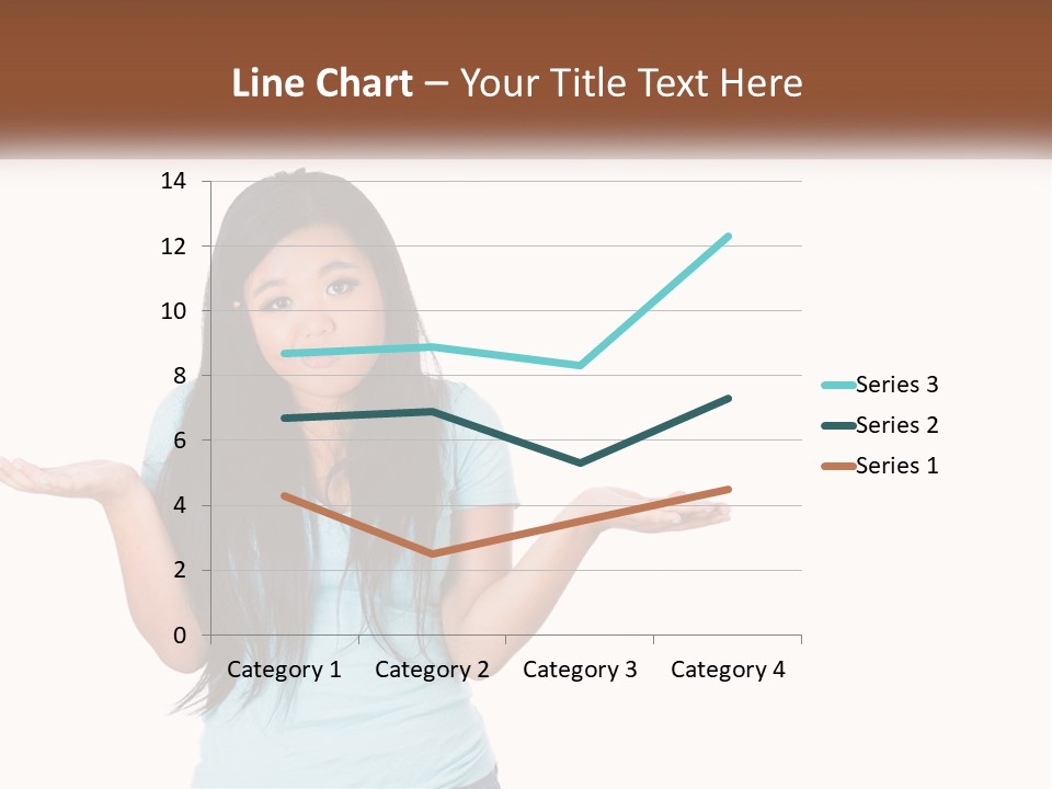 A Woman Is Holding Her Hands Out In Front Of Her PowerPoint Template
