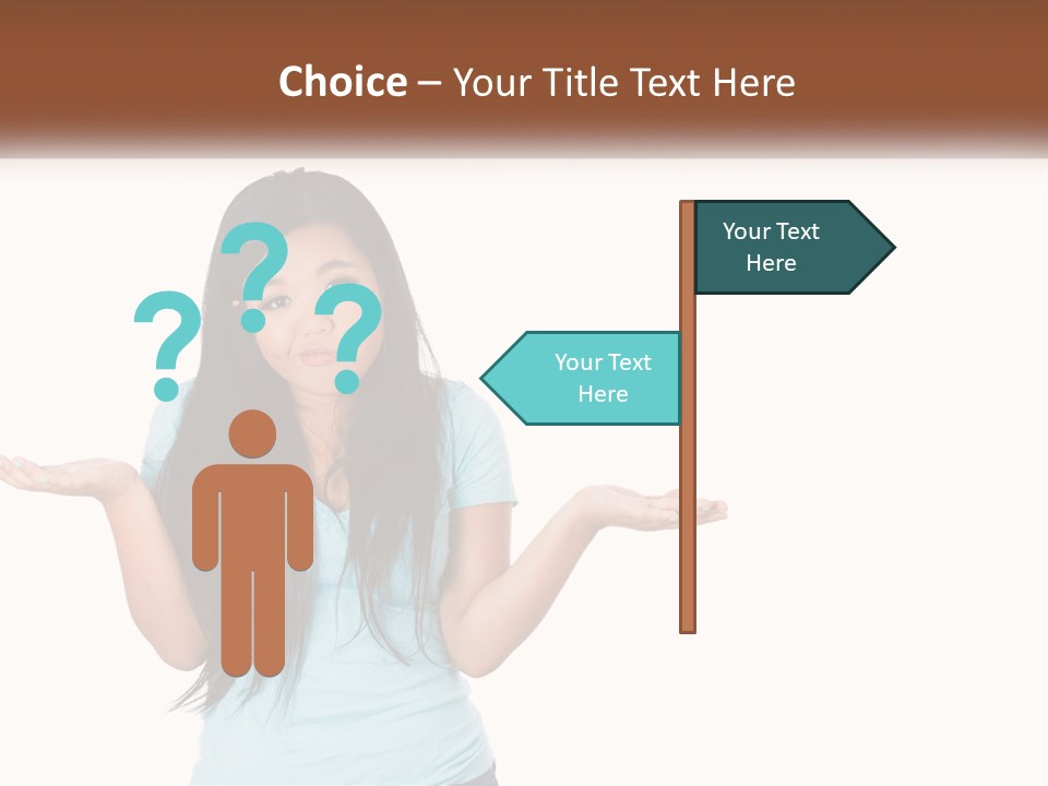 A Woman Is Holding Her Hands Out In Front Of Her PowerPoint Template