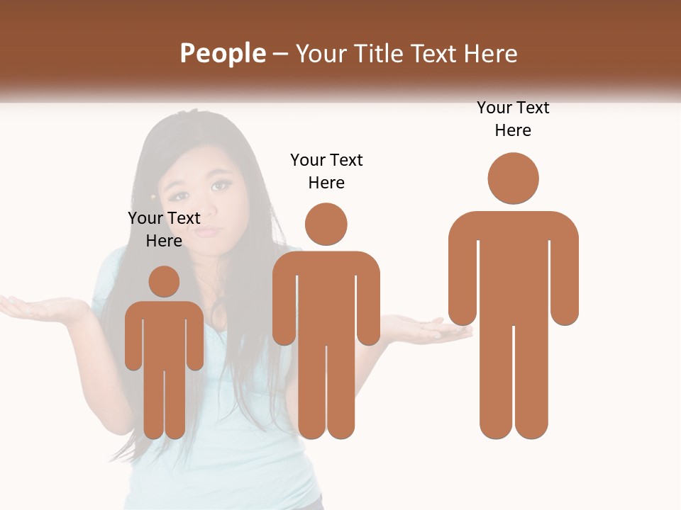 A Woman Is Holding Her Hands Out In Front Of Her PowerPoint Template