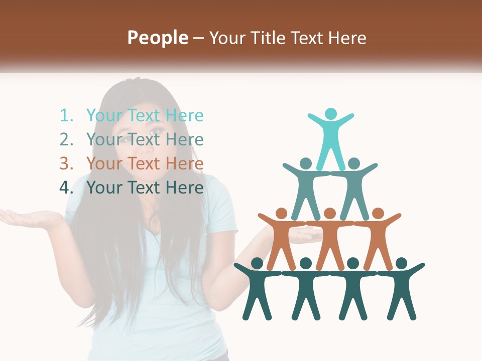 A Woman Is Holding Her Hands Out In Front Of Her PowerPoint Template