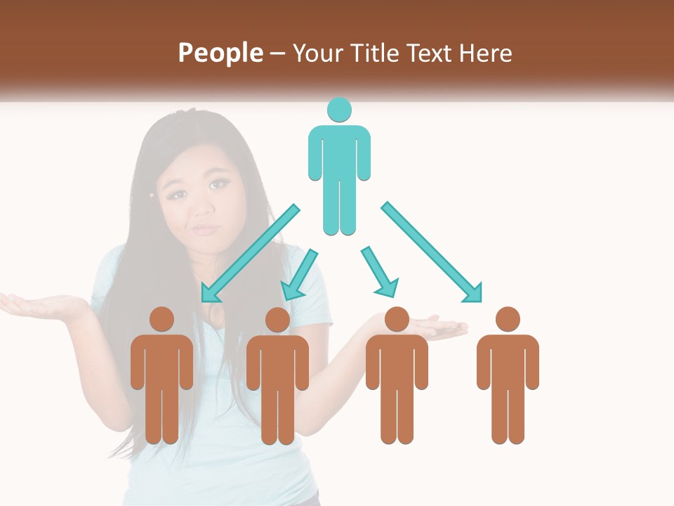 A Woman Is Holding Her Hands Out In Front Of Her PowerPoint Template