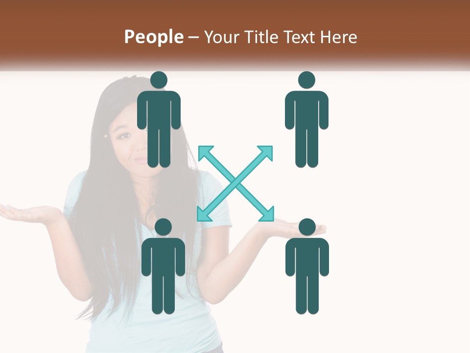 A Woman Is Holding Her Hands Out In Front Of Her PowerPoint Template