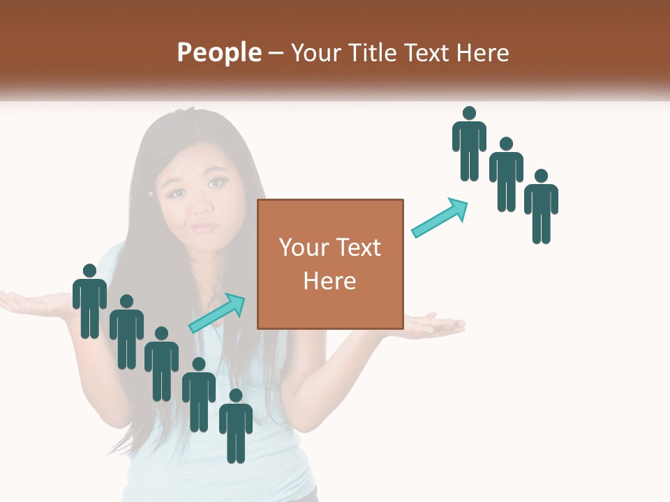 A Woman Is Holding Her Hands Out In Front Of Her PowerPoint Template