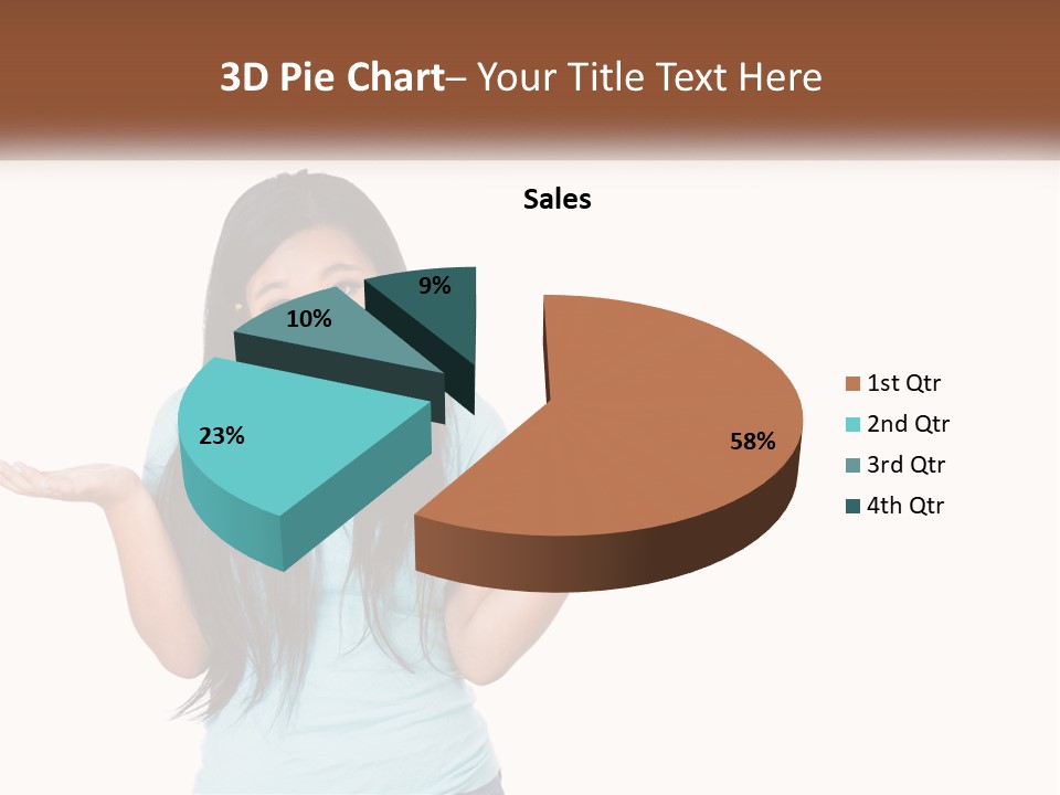 A Woman Is Holding Her Hands Out In Front Of Her PowerPoint Template