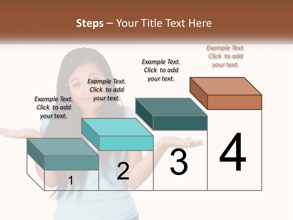 A Woman Is Holding Her Hands Out In Front Of Her PowerPoint Template