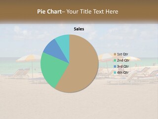 A Group Of Lawn Chairs And Umbrellas On A Beach PowerPoint Template