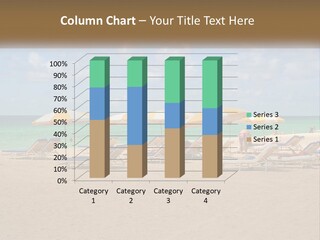 A Group Of Lawn Chairs And Umbrellas On A Beach PowerPoint Template