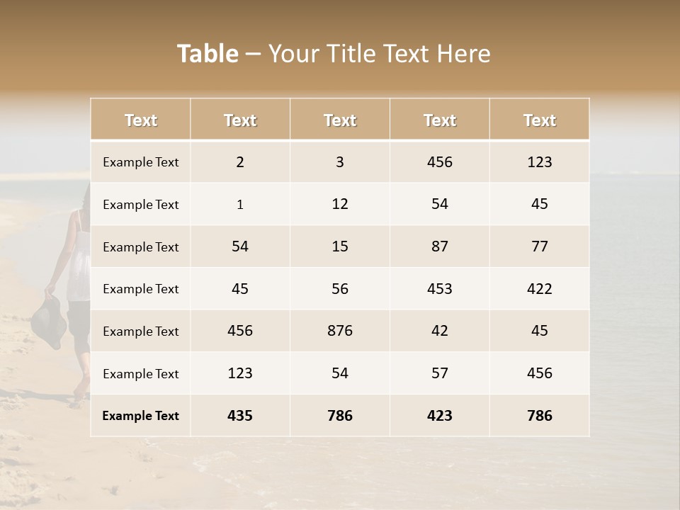 A Family Walking On The Beach Holding Hands PowerPoint Template