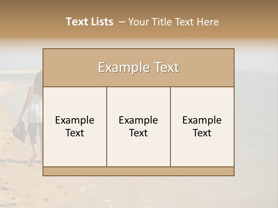 A Family Walking On The Beach Holding Hands PowerPoint Template