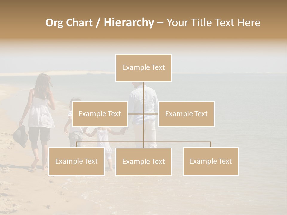 A Family Walking On The Beach Holding Hands PowerPoint Template