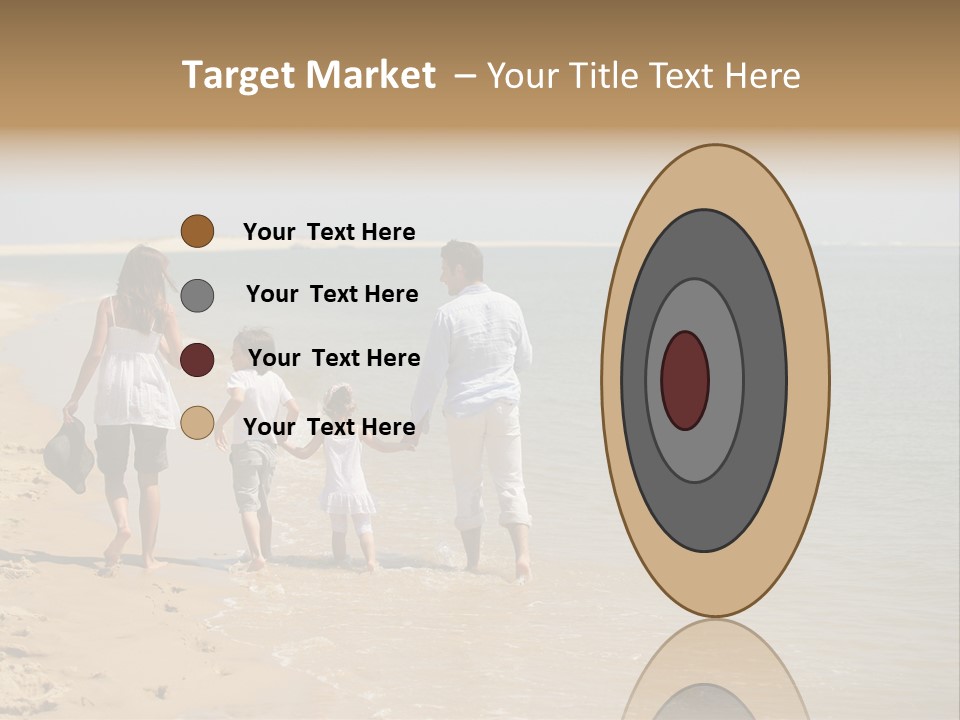 A Family Walking On The Beach Holding Hands PowerPoint Template