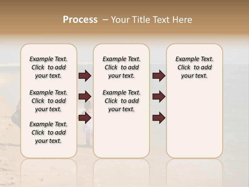 A Family Walking On The Beach Holding Hands PowerPoint Template
