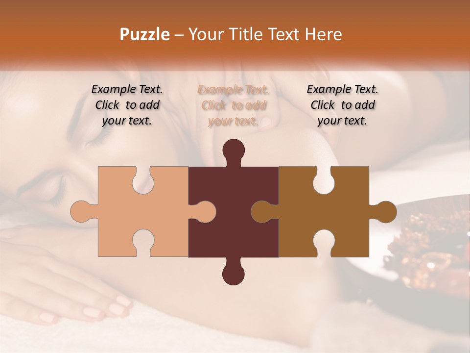 A Woman Getting A Massage At A Spa PowerPoint Template