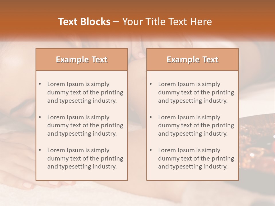 A Woman Getting A Massage At A Spa PowerPoint Template
