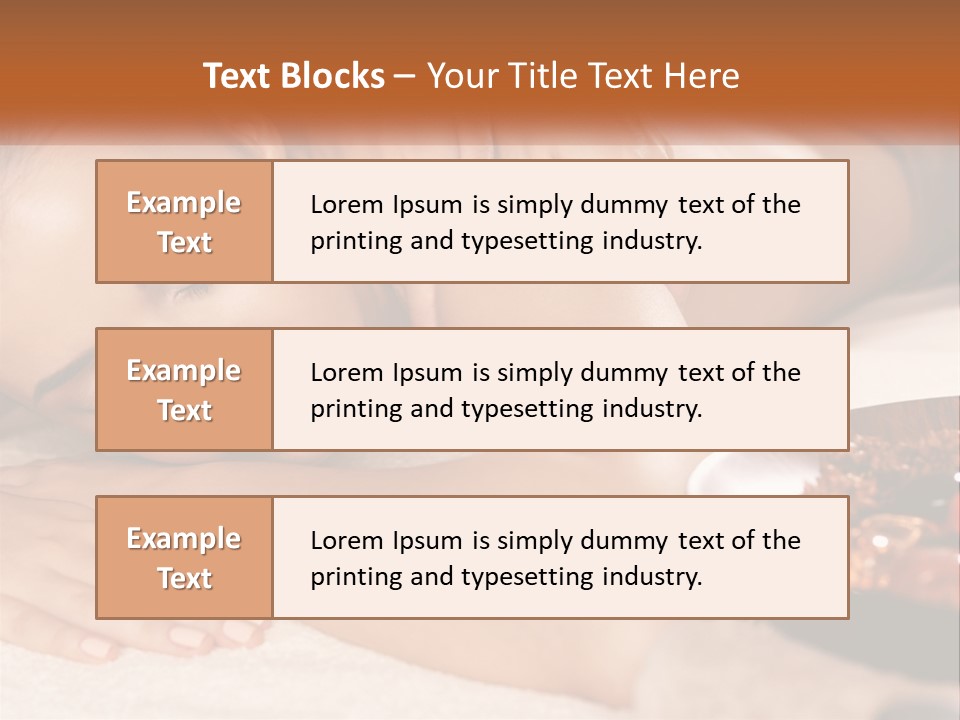 A Woman Getting A Massage At A Spa PowerPoint Template