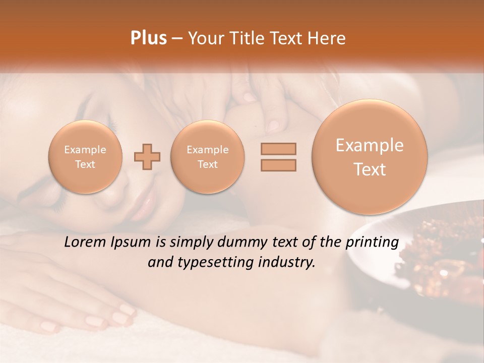 A Woman Getting A Massage At A Spa PowerPoint Template