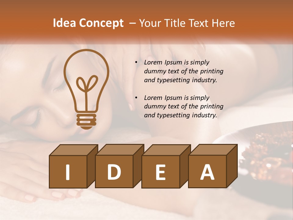 A Woman Getting A Massage At A Spa PowerPoint Template