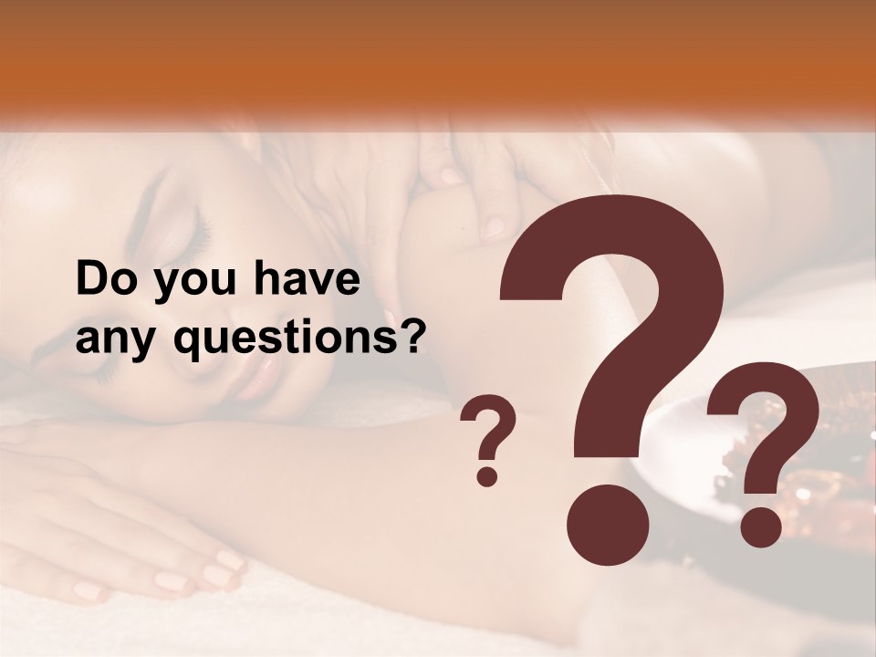 A Woman Getting A Massage At A Spa PowerPoint Template