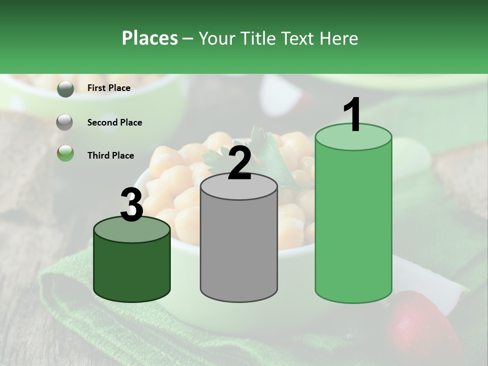 A Green Bowl Filled With Corn On Top Of A Table PowerPoint Template