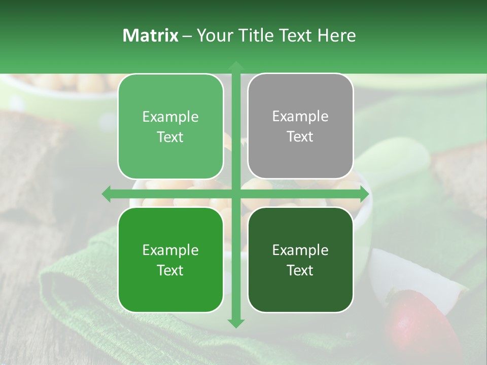 A Green Bowl Filled With Corn On Top Of A Table PowerPoint Template