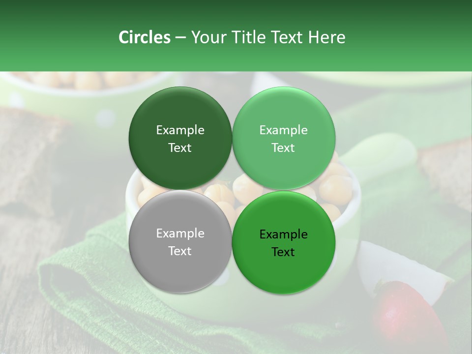 A Green Bowl Filled With Corn On Top Of A Table PowerPoint Template