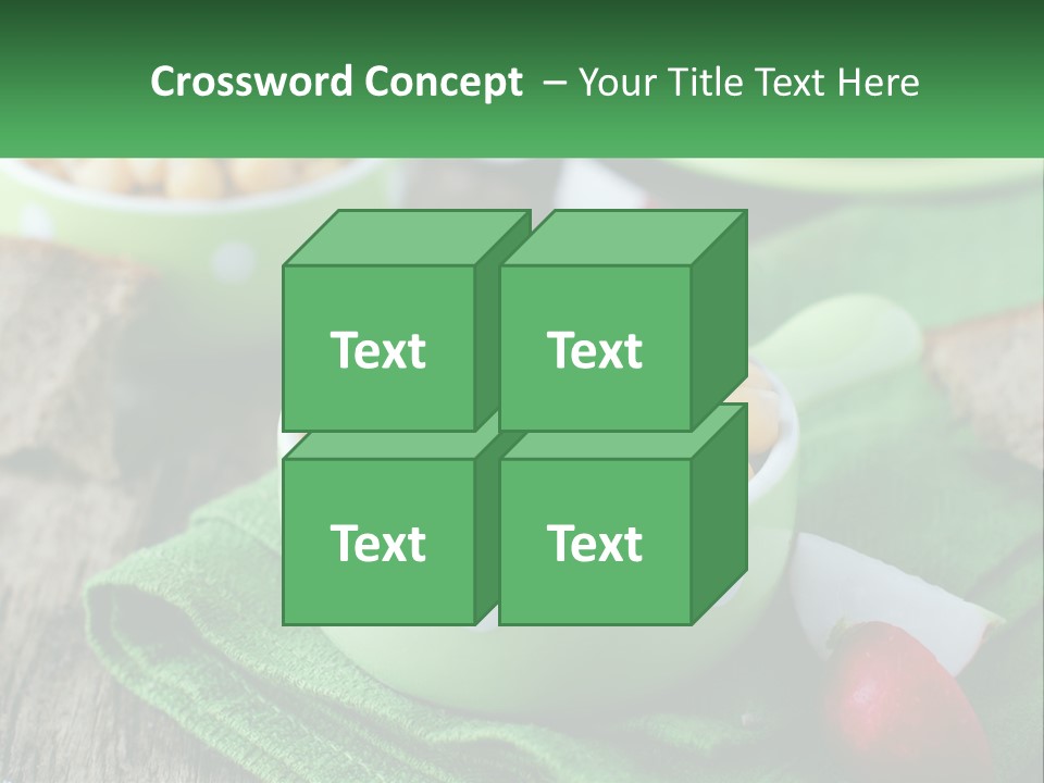 A Green Bowl Filled With Corn On Top Of A Table PowerPoint Template