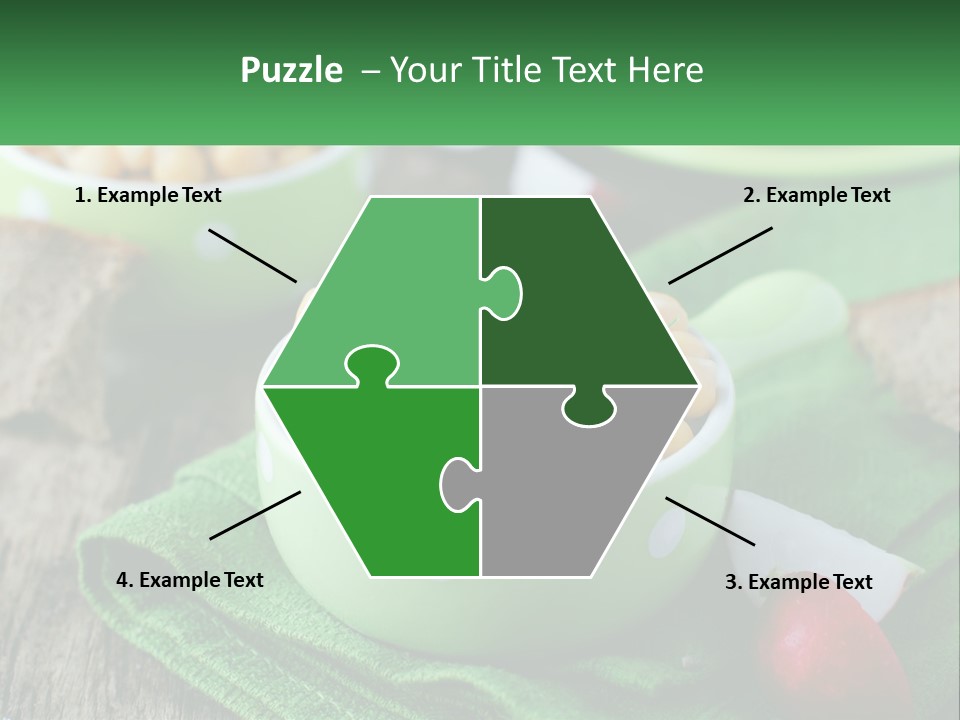 A Green Bowl Filled With Corn On Top Of A Table PowerPoint Template