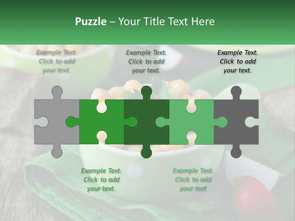 A Green Bowl Filled With Corn On Top Of A Table PowerPoint Template