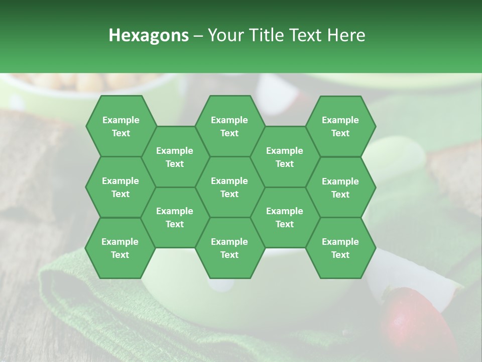 A Green Bowl Filled With Corn On Top Of A Table PowerPoint Template