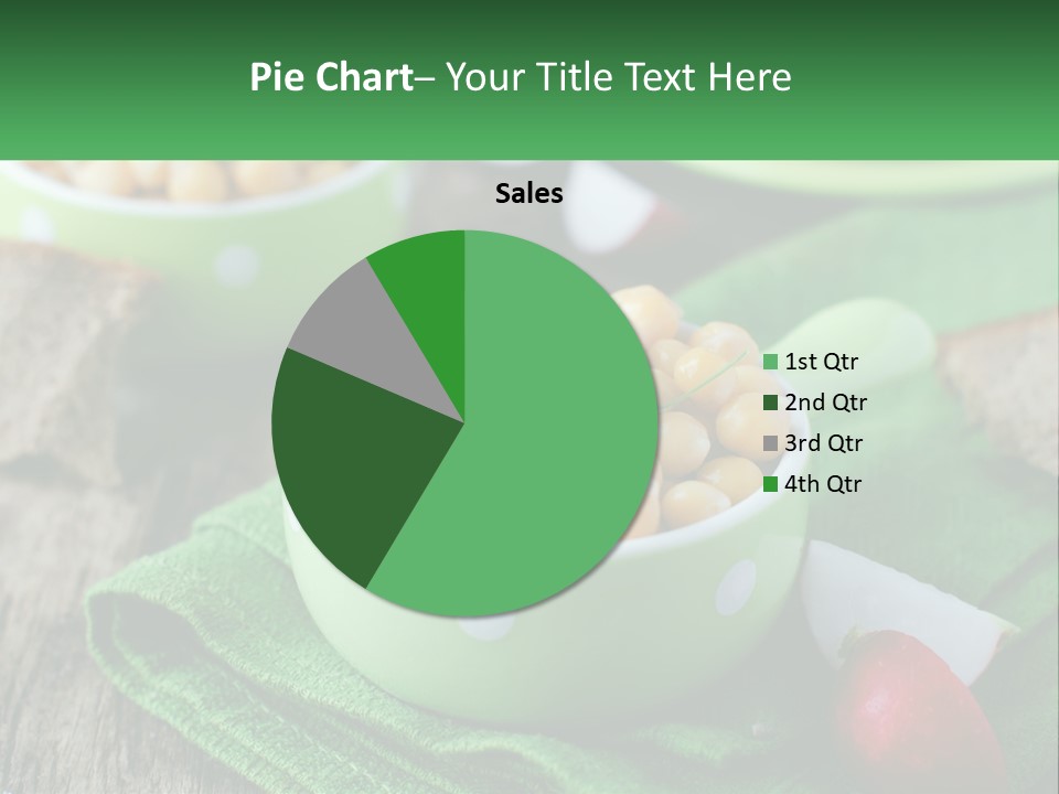 A Green Bowl Filled With Corn On Top Of A Table PowerPoint Template