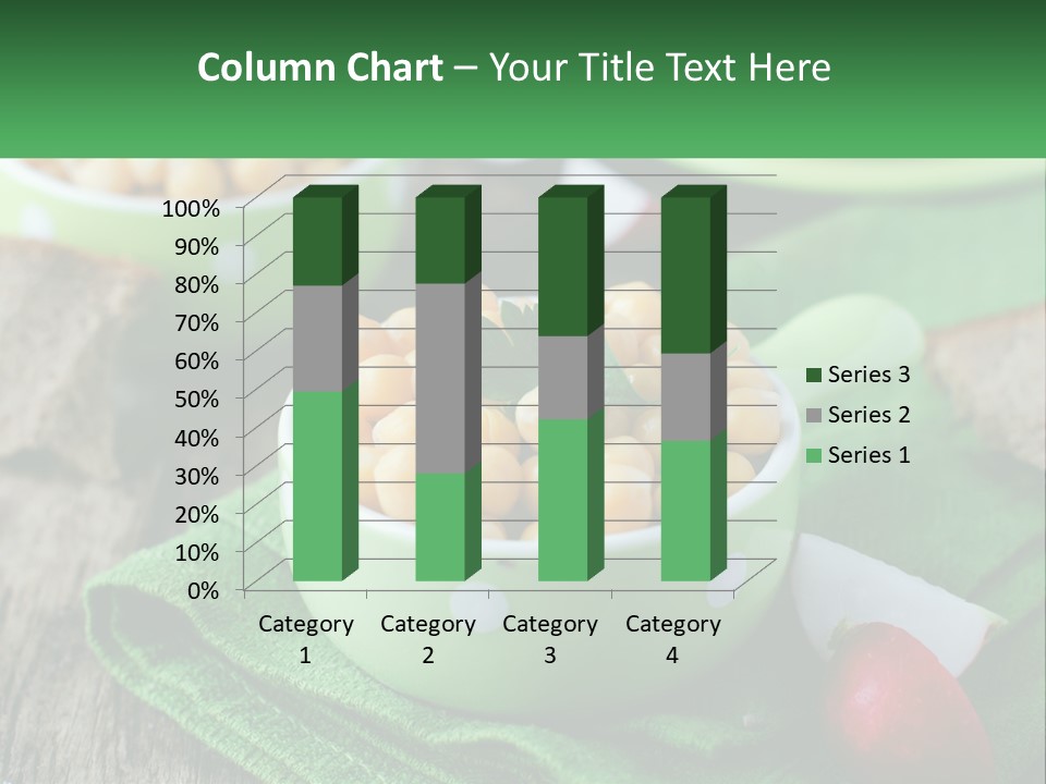 A Green Bowl Filled With Corn On Top Of A Table PowerPoint Template