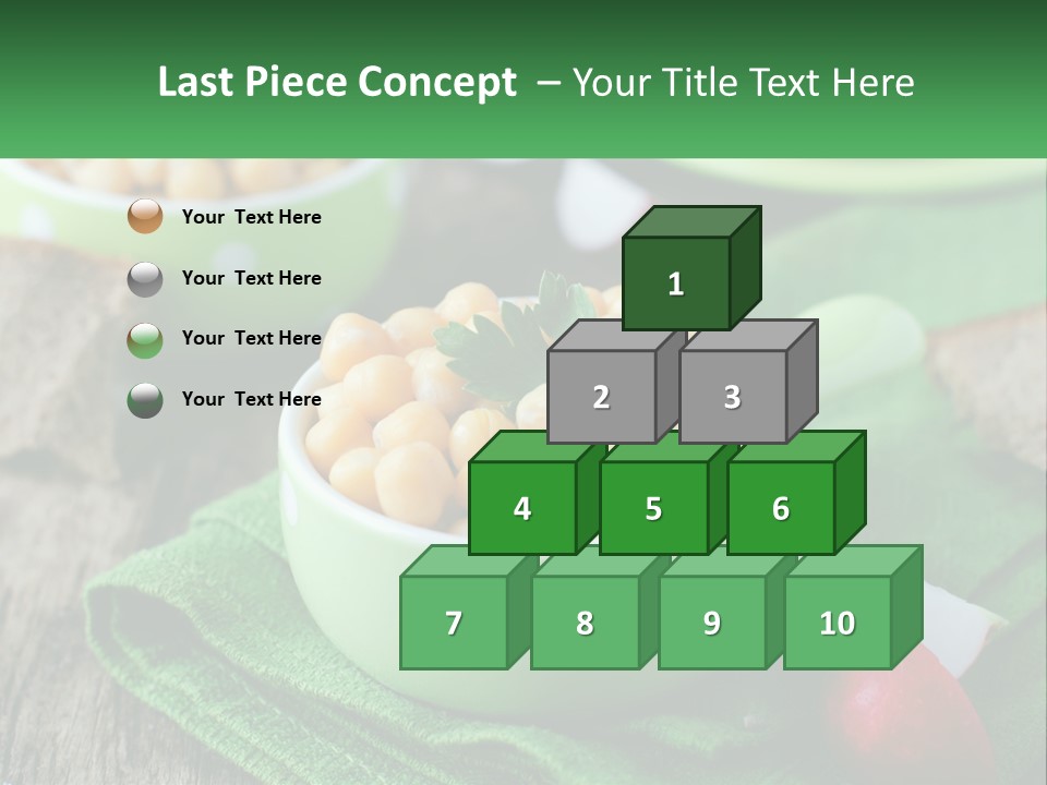 A Green Bowl Filled With Corn On Top Of A Table PowerPoint Template