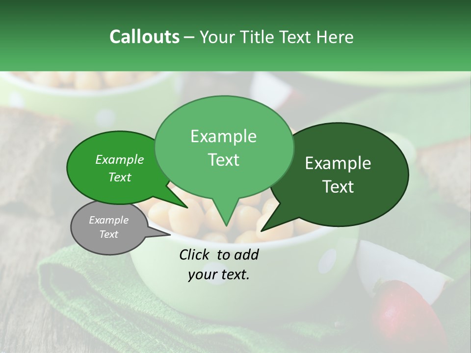 A Green Bowl Filled With Corn On Top Of A Table PowerPoint Template